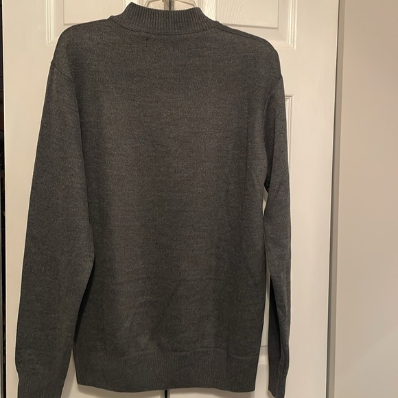 Men’s Mock Neck Zippered Sweater - Picture 2 of 4